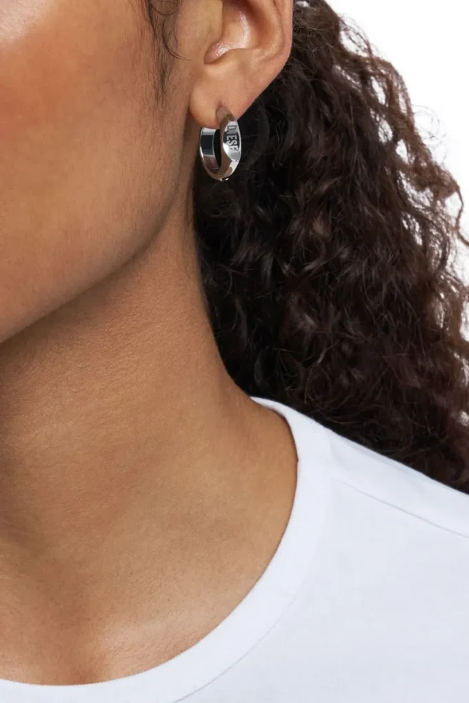 dx1631040 bijoux Boucles d&rsquo;oreilles créoles en acier inoxydable