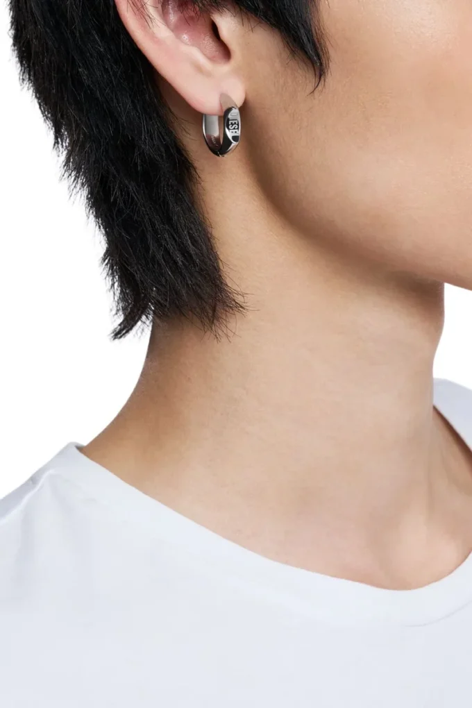 dx1631040 bijoux Boucles d&rsquo;oreilles créoles en acier inoxydable
