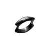 dx1632001 bijoux Bague bande en acier inoxydable noir