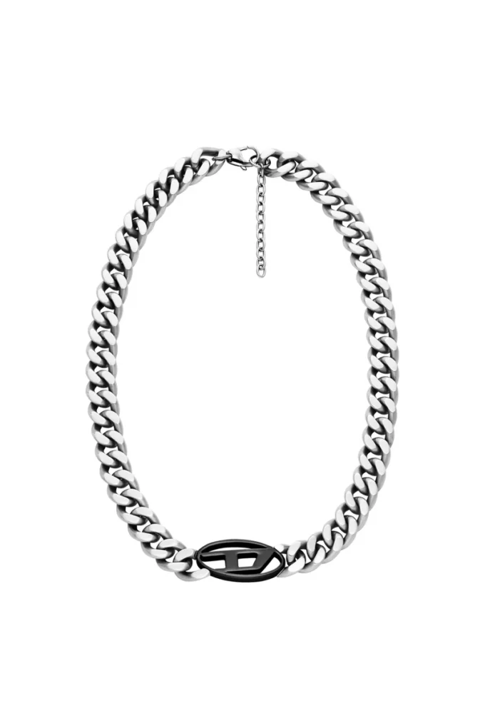 dx1635931 bijoux Collier à chaîne en acier inoxydable bicolore
