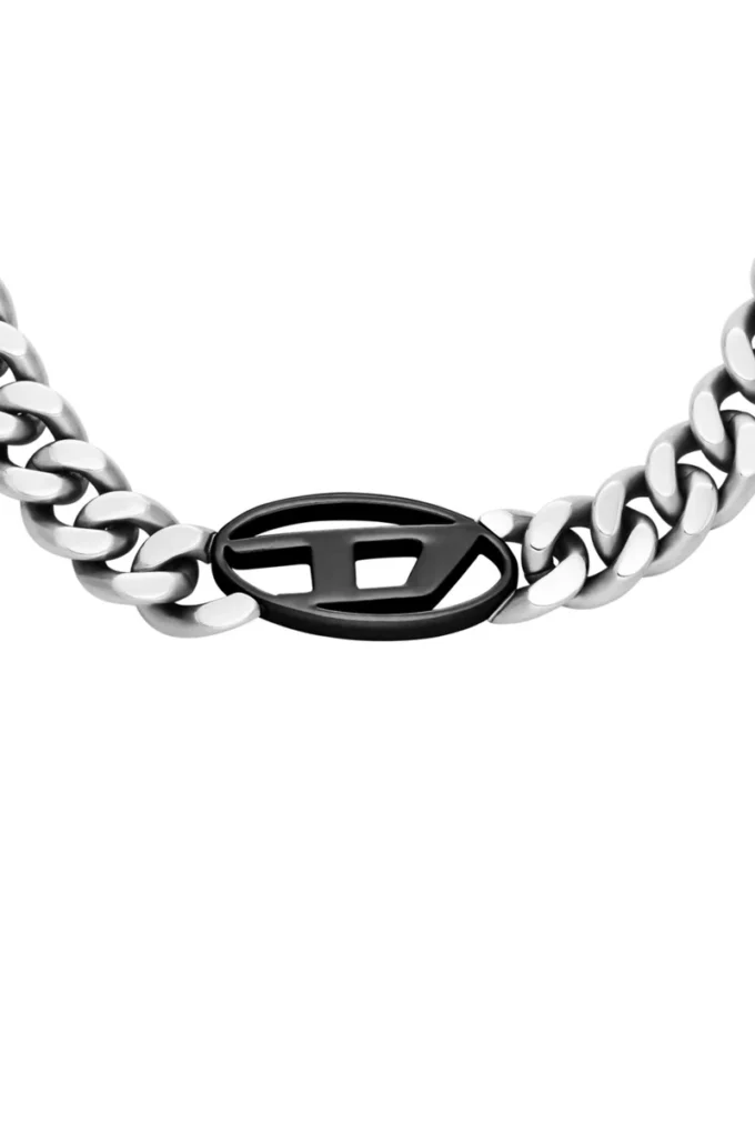 dx1635931 bijoux Collier à chaîne en acier inoxydable bicolore