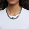 dx1635931 bijoux Collier à chaîne en acier inoxydable bicolore