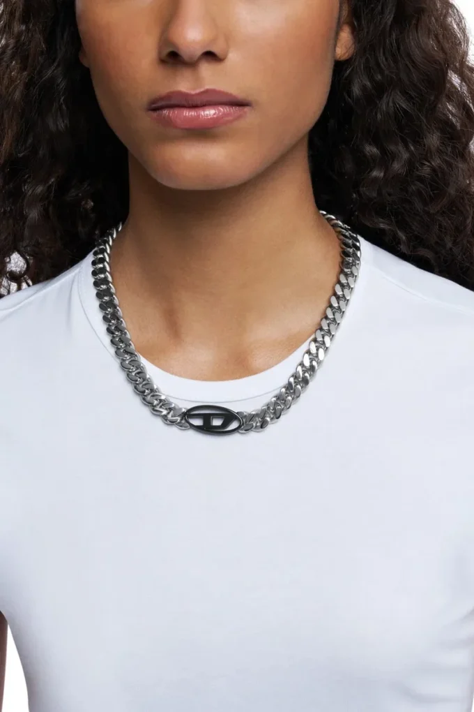 dx1635931 bijoux Collier à chaîne en acier inoxydable bicolore