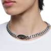 dx1635931 bijoux Collier à chaîne en acier inoxydable bicolore