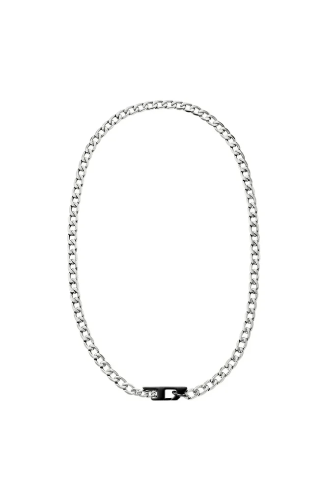 dx1636931 bijoux Collier à chaîne en acier inoxydable bicolore