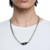 dx1636931 bijoux Collier à chaîne en acier inoxydable bicolore
