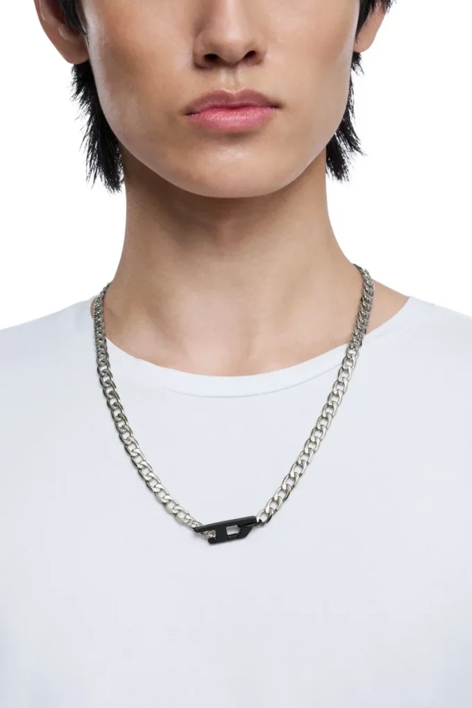 dx1636931 bijoux Collier à chaîne en acier inoxydable bicolore