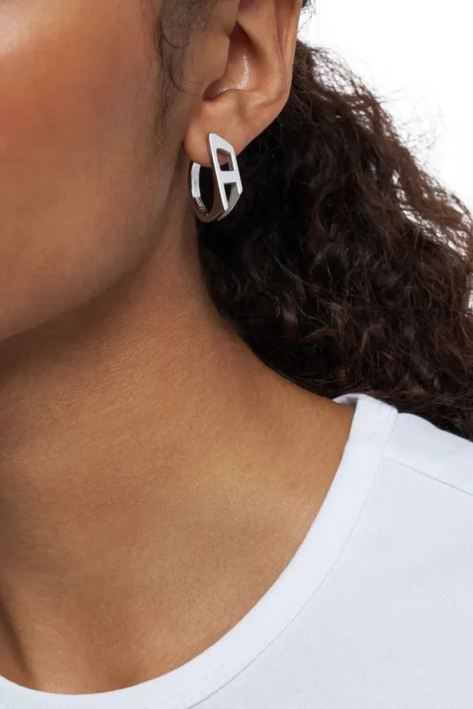 dx1637040 bijoux Boucles d&rsquo;oreilles créoles en acier inoxydable