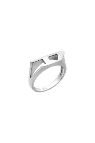 dx1638040 bijoux Bague chevalière en acier inoxydable