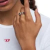 dx1638040 bijoux Bague chevalière en acier inoxydable
