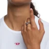 dx1638040 bijoux Bague chevalière en acier inoxydable