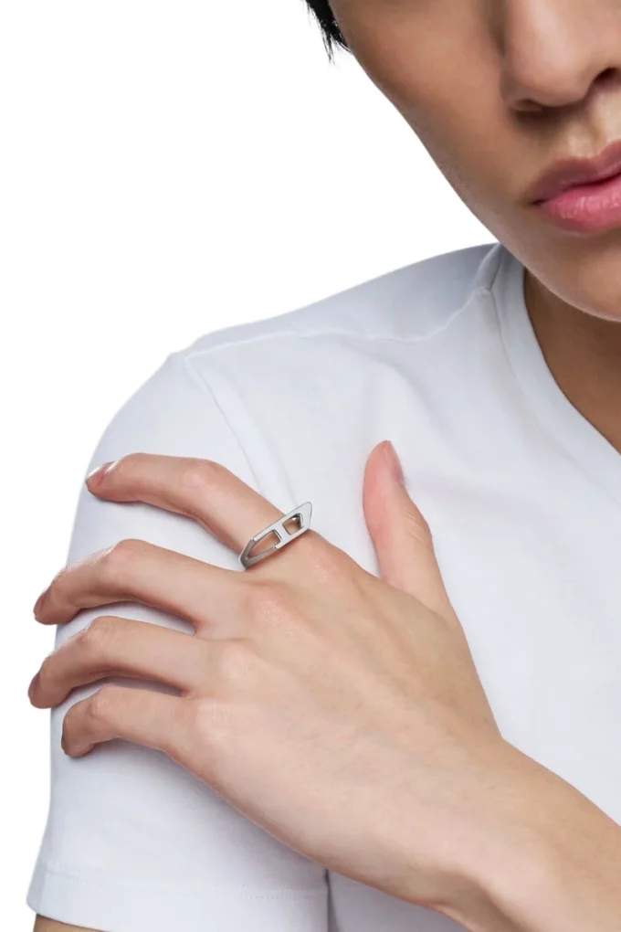 dx1638040 bijoux Bague chevalière en acier inoxydable