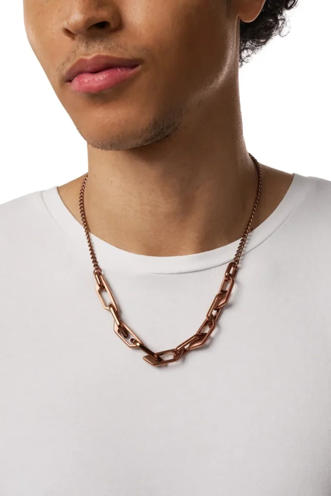 dx1646200 bijoux Collier chaîne en acier inoxydable