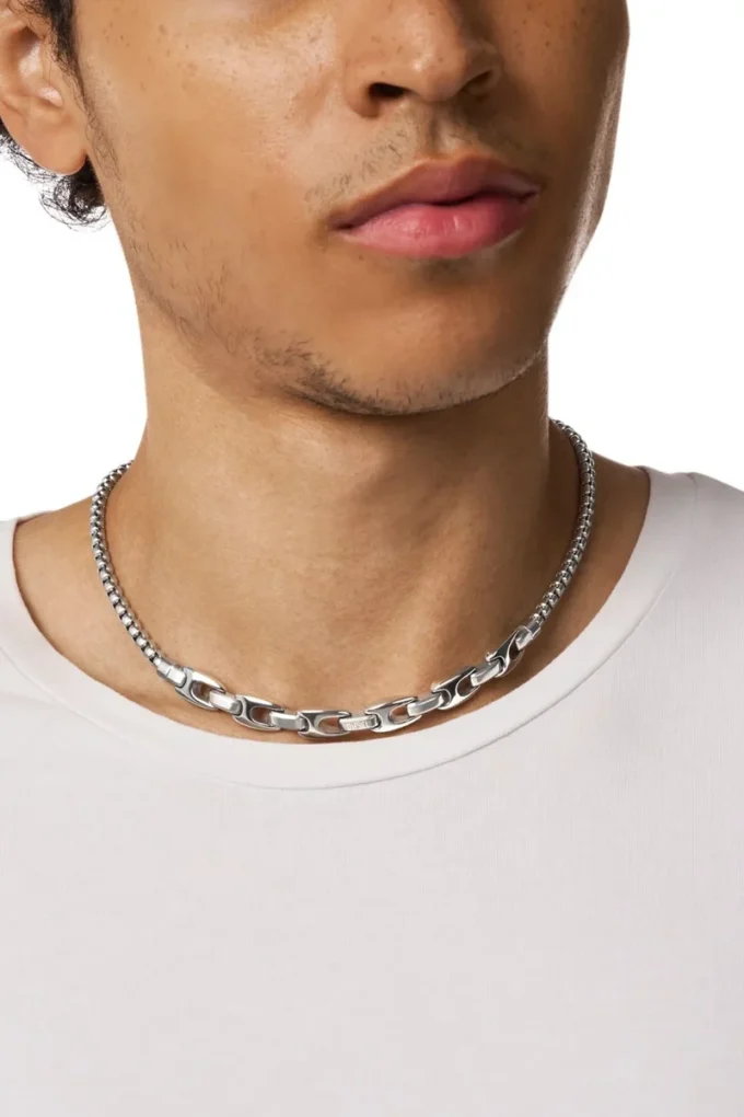 dx1650040 bijoux Collier chaîne en acier inoxydable