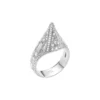 dx1659040 bijoux Bague bande en laiton argenté