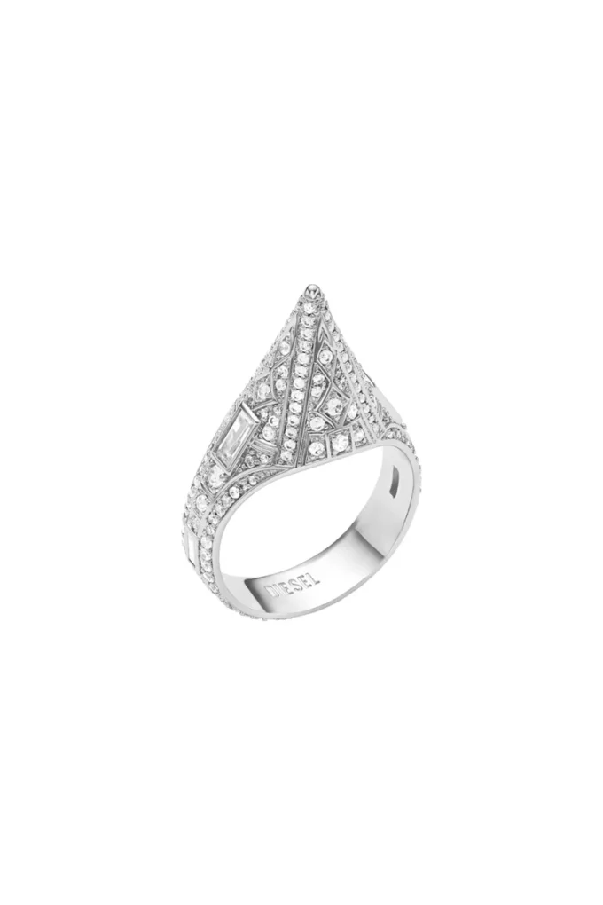 dx1659040 bijoux Bague bande en laiton argenté
