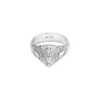 dx1659040 bijoux Bague bande en laiton argenté