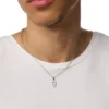 dx1661040 bijoux Collier pendentif en acier inoxydable