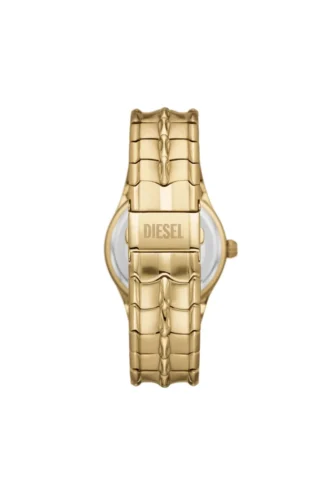 dz2186 Montre Vert à trois aiguilles et date en acier inoxydable doré