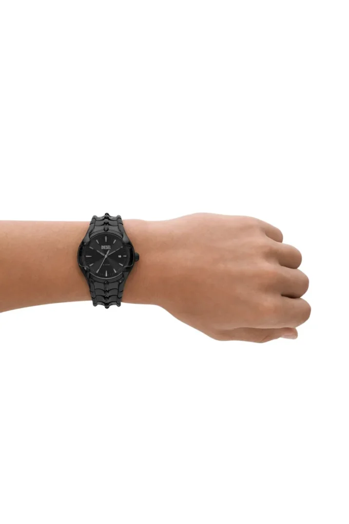 dz2187 Montre Vert trois aiguilles avec date en acier inoxydable noir