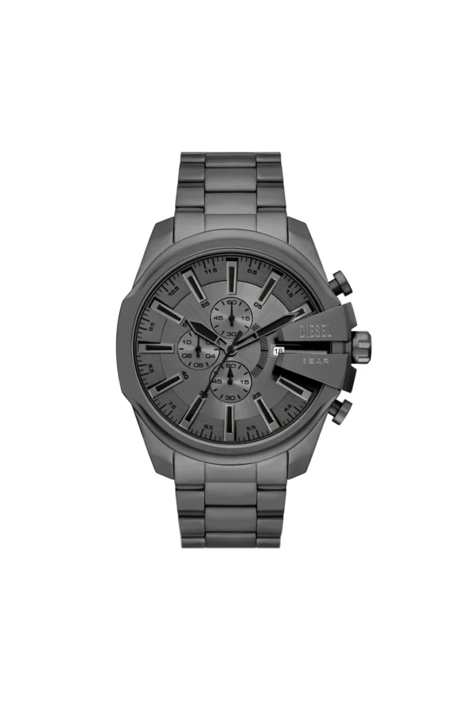 dz4676 Montre Diesel Mega Chief Slim Chronograph en acier inoxydable gris