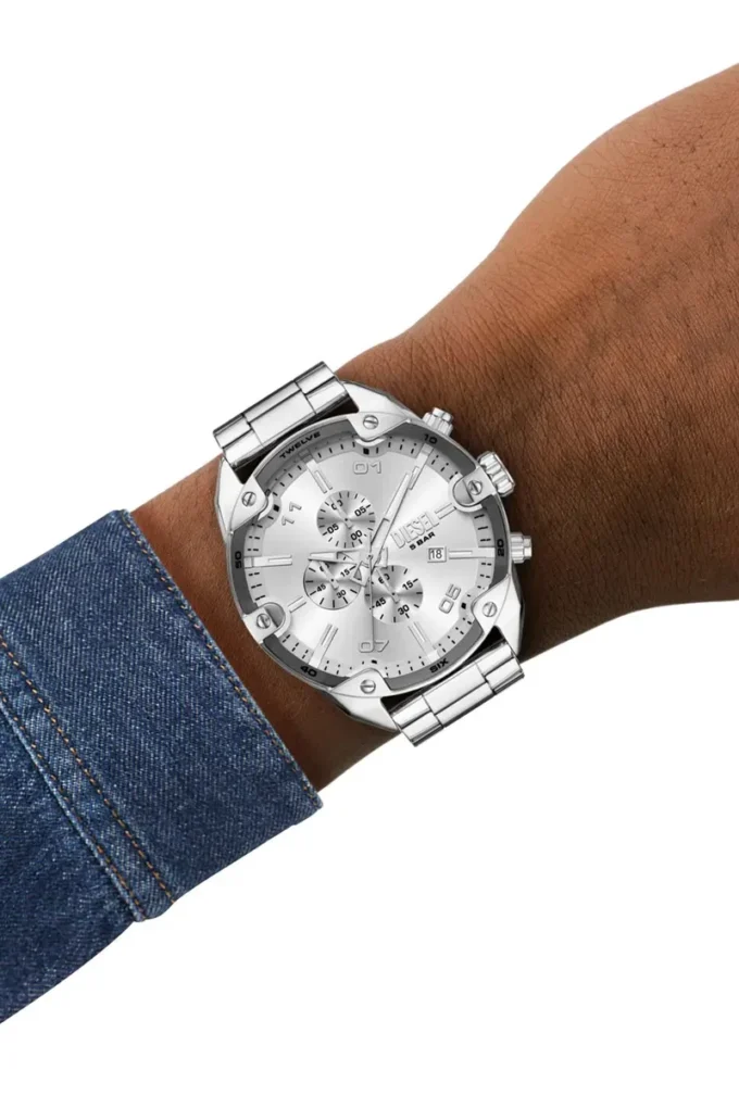 dz4677 Montre Diesel Spiked Chronograph en acier inoxydable