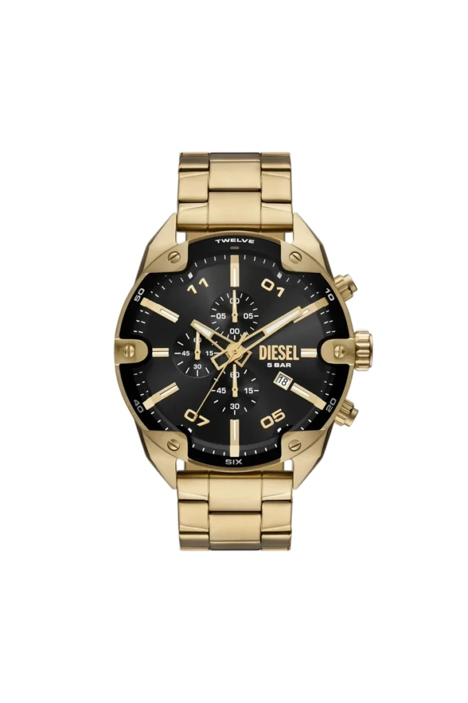 dz4678 Montre Diesel Spiked Chronograph en acier inoxydable doré
