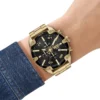 dz4678 Montre Diesel Spiked Chronograph en acier inoxydable doré