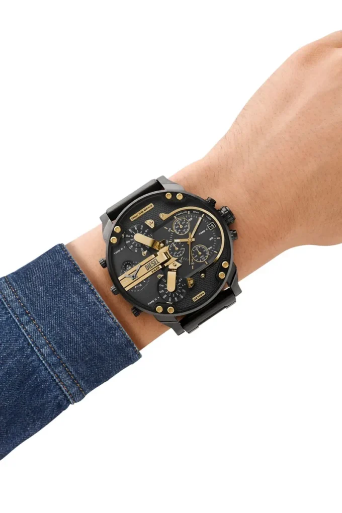 dz7484 Montre Mr. Daddy en acier inoxydable bicolore