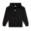 f-buxt-hood-od Sweat à capuche avec logo Oval D effet métallisé