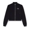 f-flacin Sweat-shirt zippé avec logo ajouré