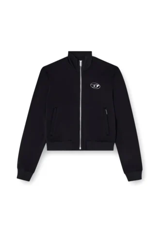 f-flacin Sweat-shirt zippé avec logo ajouré