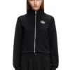 f-flacin Sweat-shirt zippé avec logo ajouré