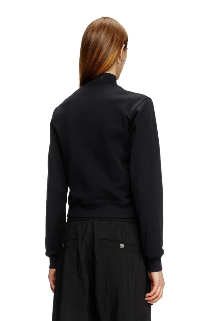 f-flacin Sweat-shirt zippé avec logo ajouré