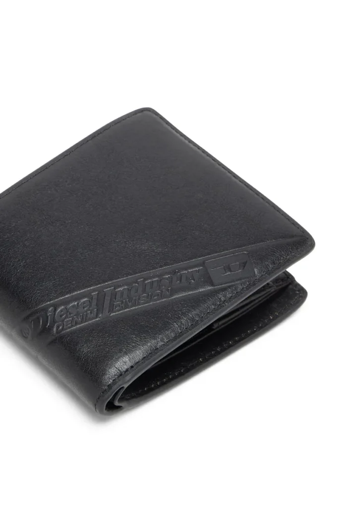 flag-d bi-fold coin s 3d Portefeuille en cuir à deux volets avec logo en relief