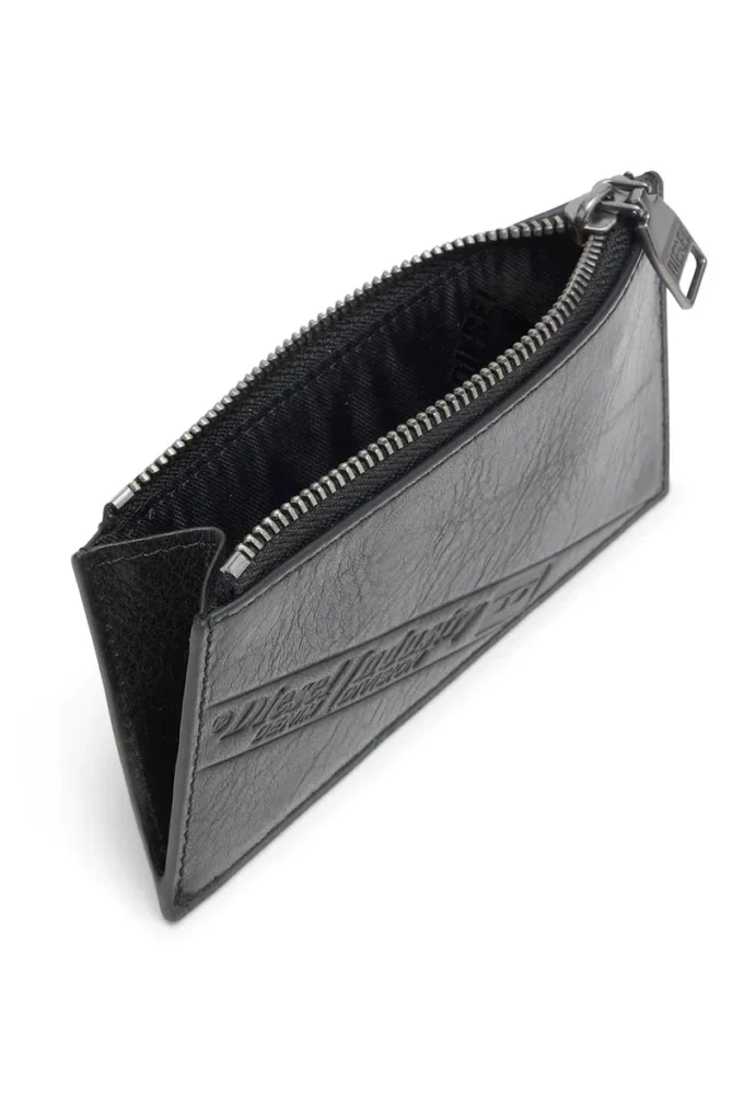 flag-d card holder iii Porte-cartes en cuir avec fermeture à glissière