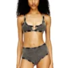 florence-dnm Soutien-gorge souple en coton côtelé avec bijou Oval D