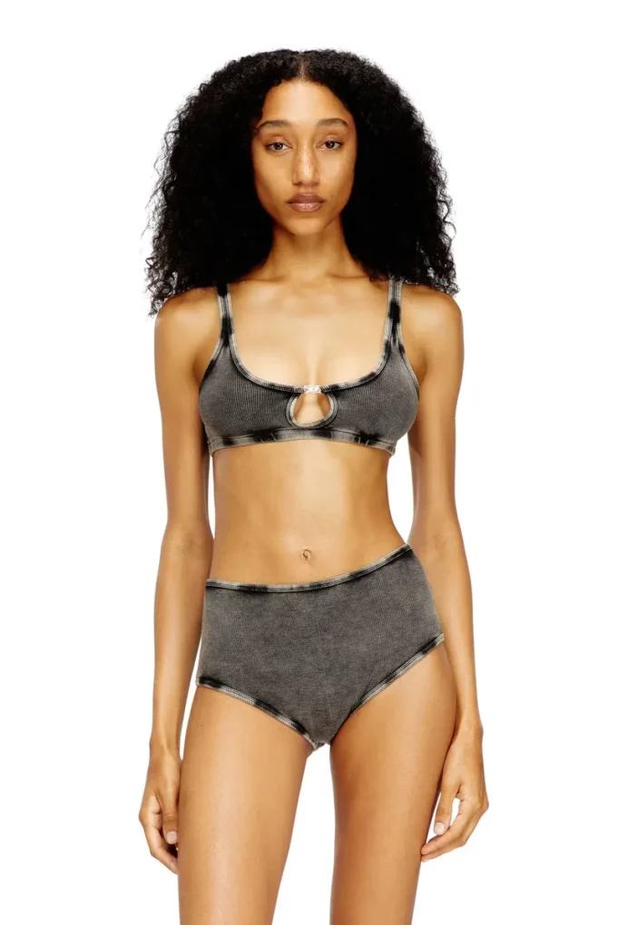 florence-dnm Soutien-gorge souple en coton côtelé avec bijou Oval D
