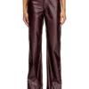 fr-p-lain Pantalon bordeaux en tissu enduit