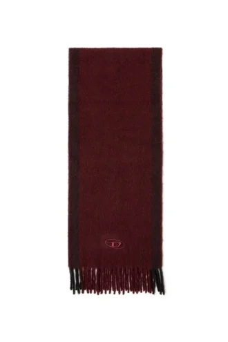 fr-s-olid Écharpe en laine jacquard bordeaux