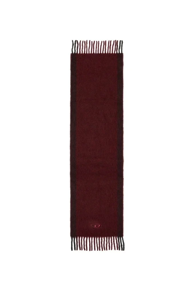 fr-s-olid Écharpe en laine jacquard bordeaux