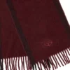 fr-s-olid Écharpe en laine jacquard bordeaux