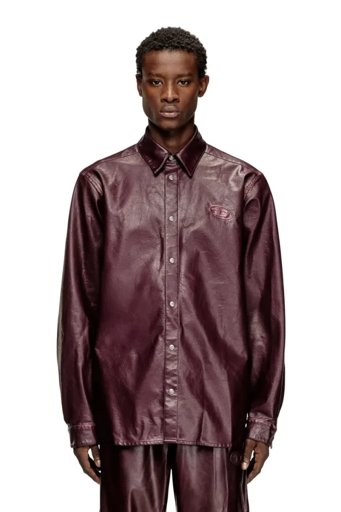 fr-s-simply Chemise avec logo bordeaux