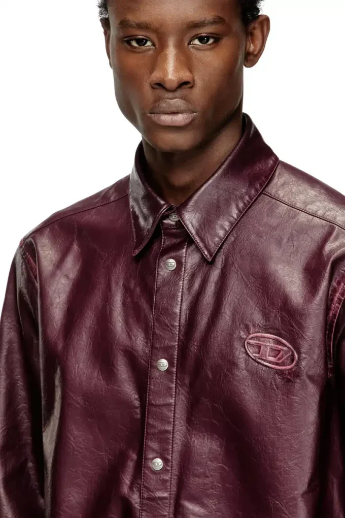 fr-s-simply Chemise avec logo bordeaux
