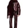 fr-s-olid Écharpe en laine jacquard bordeaux