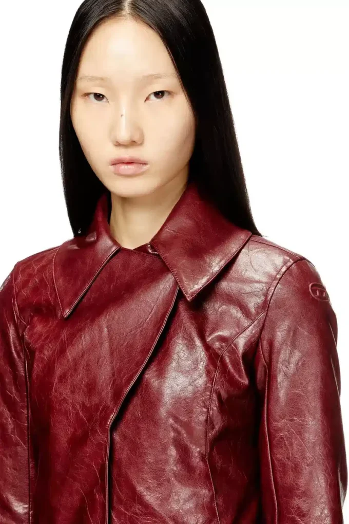 g-ameck Veste ajustée en tissu enduit