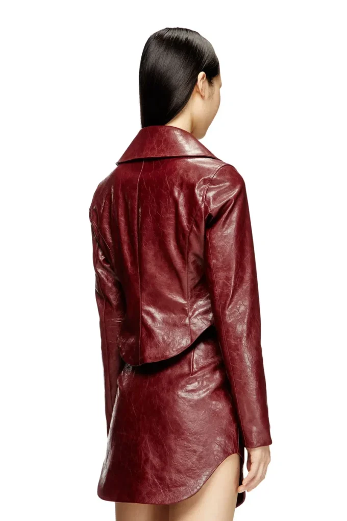 g-ameck Veste ajustée en tissu enduit