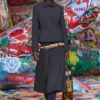 g-cesara-bond Veste à col en tissu néoprène