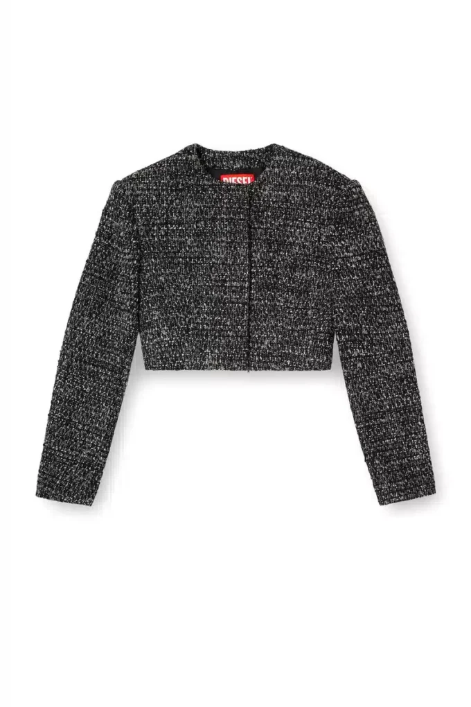g-crop-g Veste courte en tissu bouclé