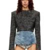 g-crop-g Veste courte en tissu bouclé